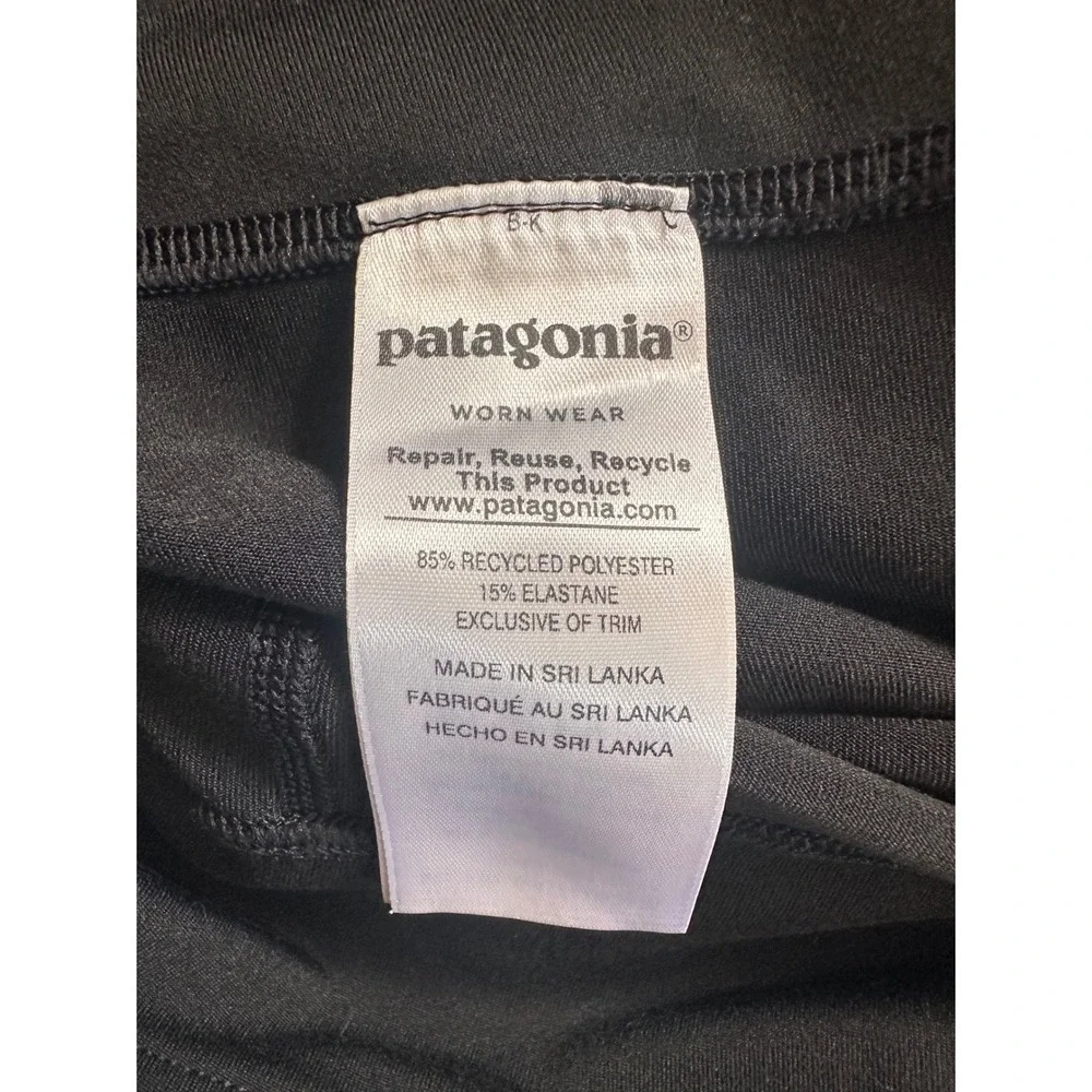 Patagonia Womens XL Black Worn Wear Active Leggings Yoga Tights Recycled Poly
